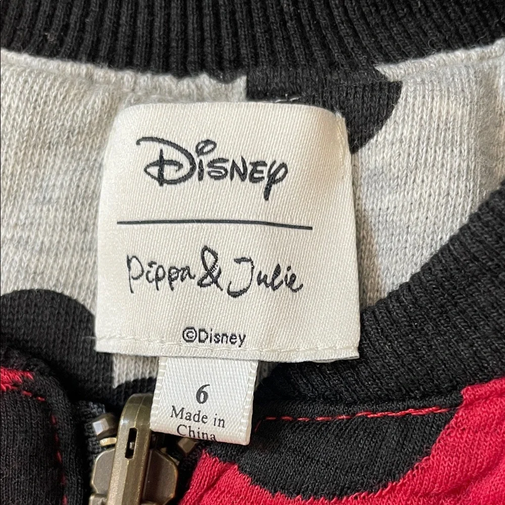 Disney Minnie Mouse Polka Dot Reversible Sweatshirt and Pearl Puff Beanie NWT